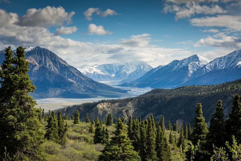 Pristine mountain valley and natural ecosystem